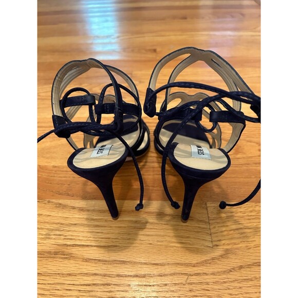 Steve Madden Blue Suede Ava Heels Sandals Size 8 - Picture 3 of 8